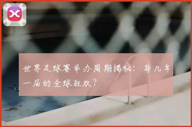 世界足球赛举办周期揭秘：每几年一届的全球狂欢？