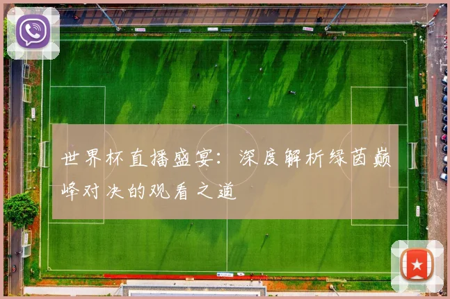 世界杯直播盛宴：深度解析绿茵巅峰对决的观看之道